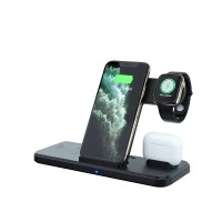 4 in 1 Universal Wireless Charger 15W Qi Fast Wireless Charger Stand Wireless Charging Station for Watch Series 1/2/3/4