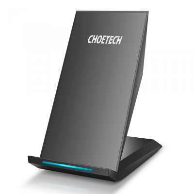 Best Selling Two Coils Stand Wireless Charger 2020 Choetech Fast Wireless Charger 10W