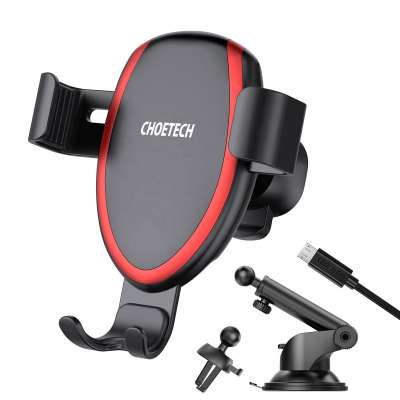 Best Seller In Europe Qi 10W Gravity Wireless Charger Car Phone Holder Fast 10W Portable Wireless Car Charger Mount