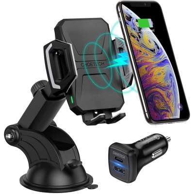 CHOETECH Fast Charging Car Mount Qi 10W Wireless Car Charger Mount For Phone